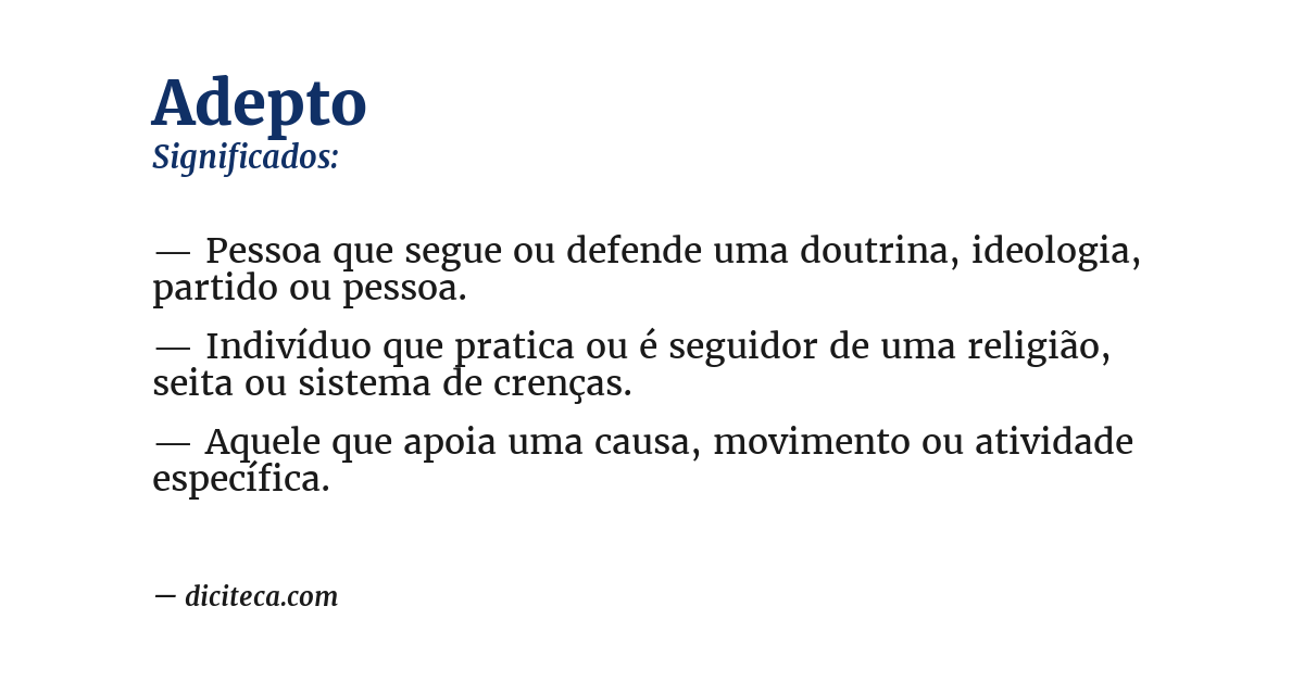 Significado de adepto