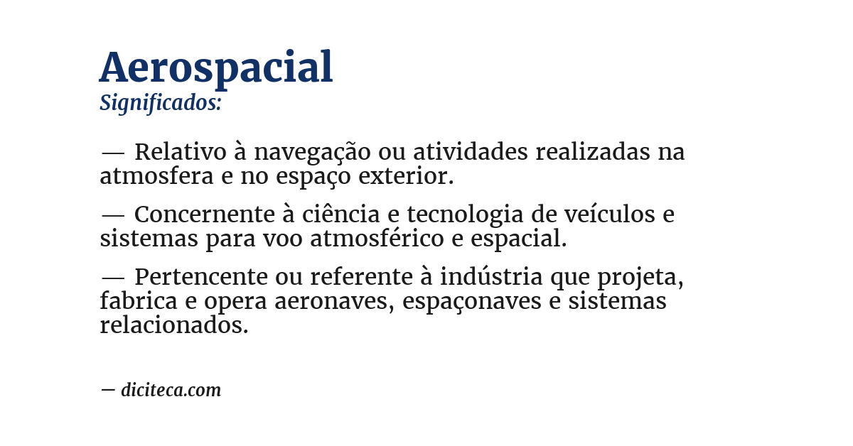Significado de aerospacial