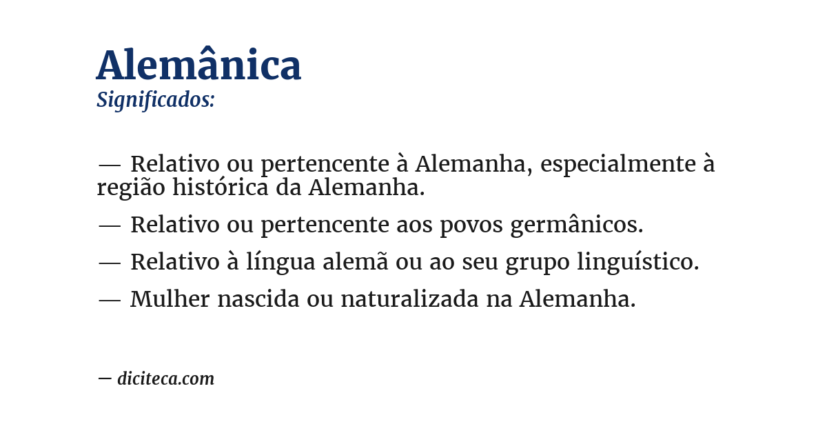Significado de alemânica