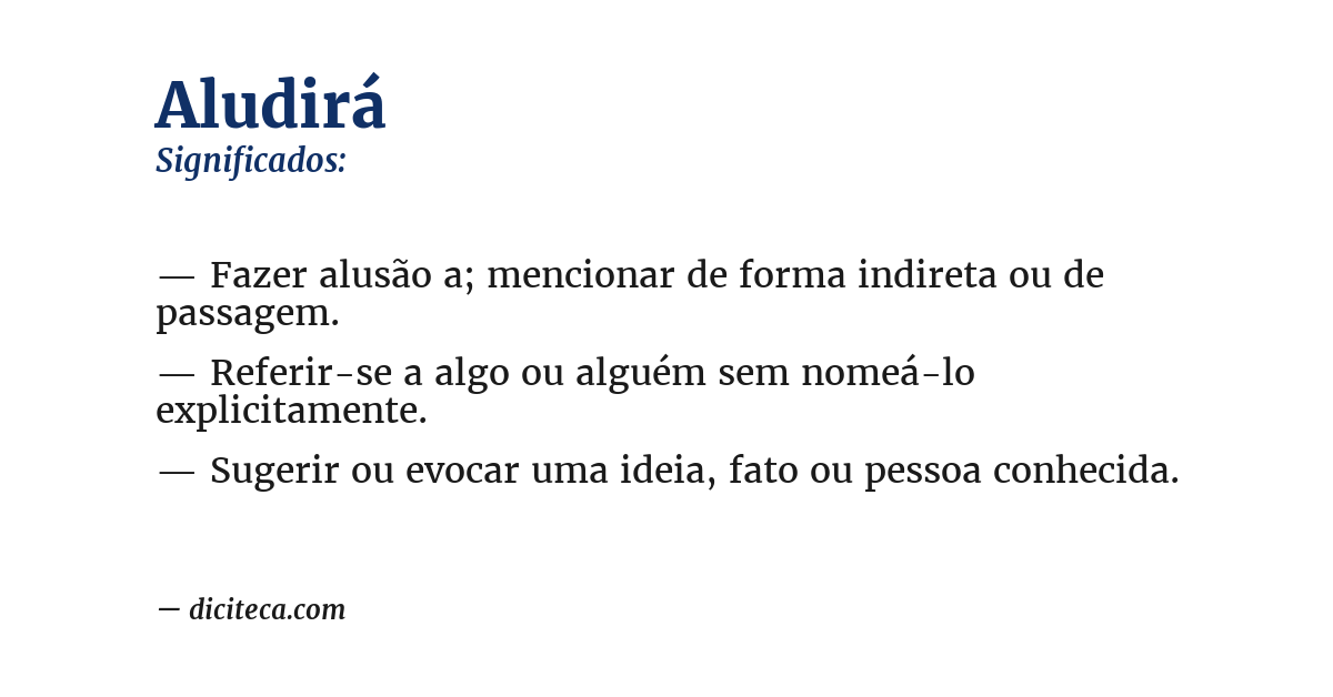 Significado de aludirá