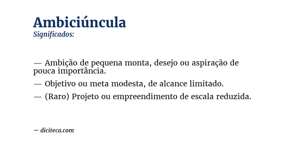 Significado de ambiciúncula