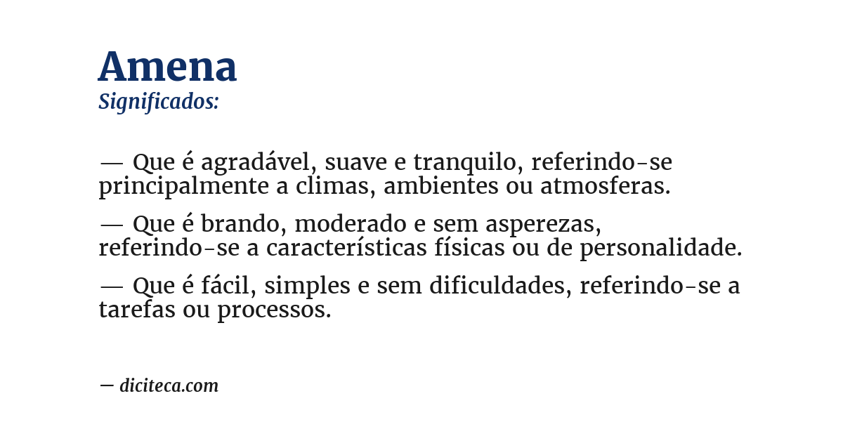 Significado de amena