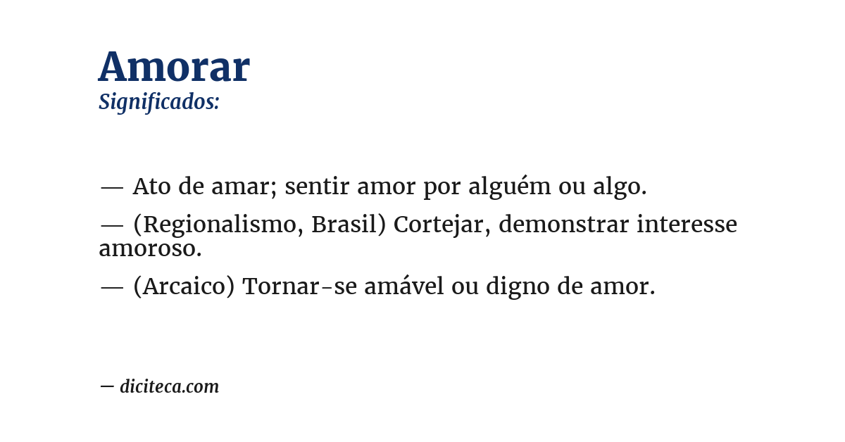Significado de amorar