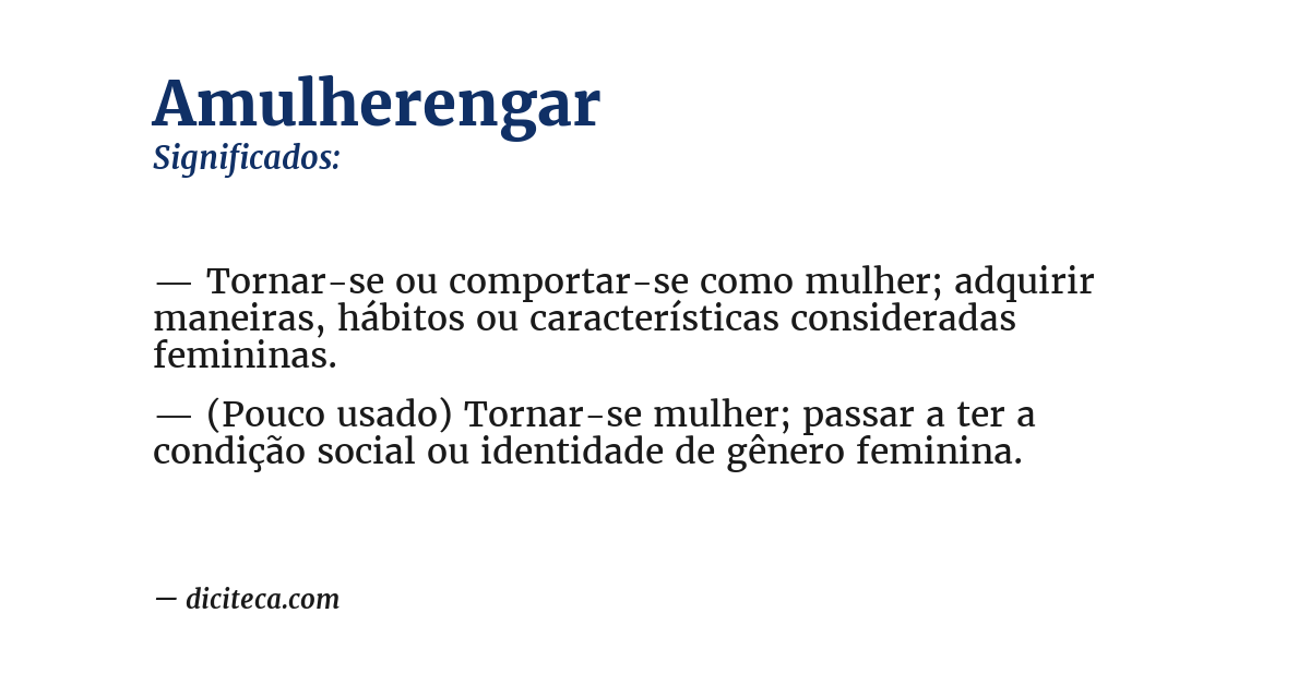 Significado de amulherengar