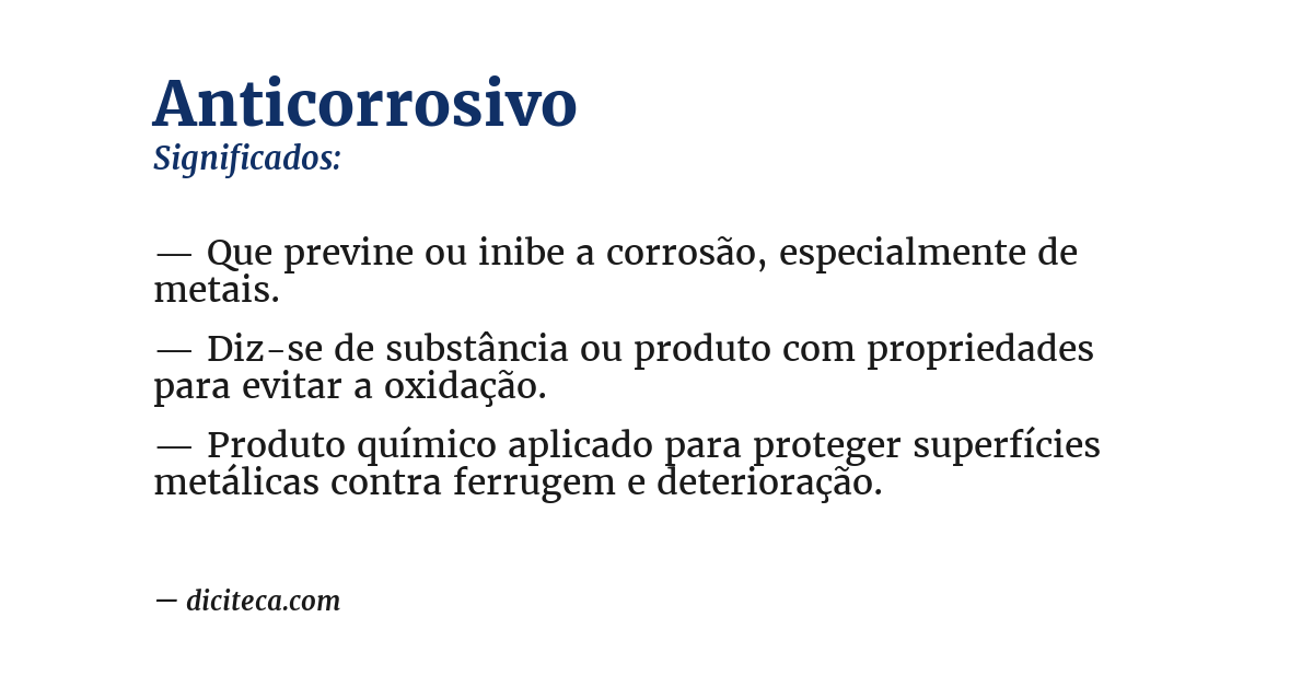 Significado de anticorrosivo