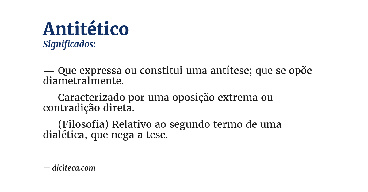 Significado de antitético