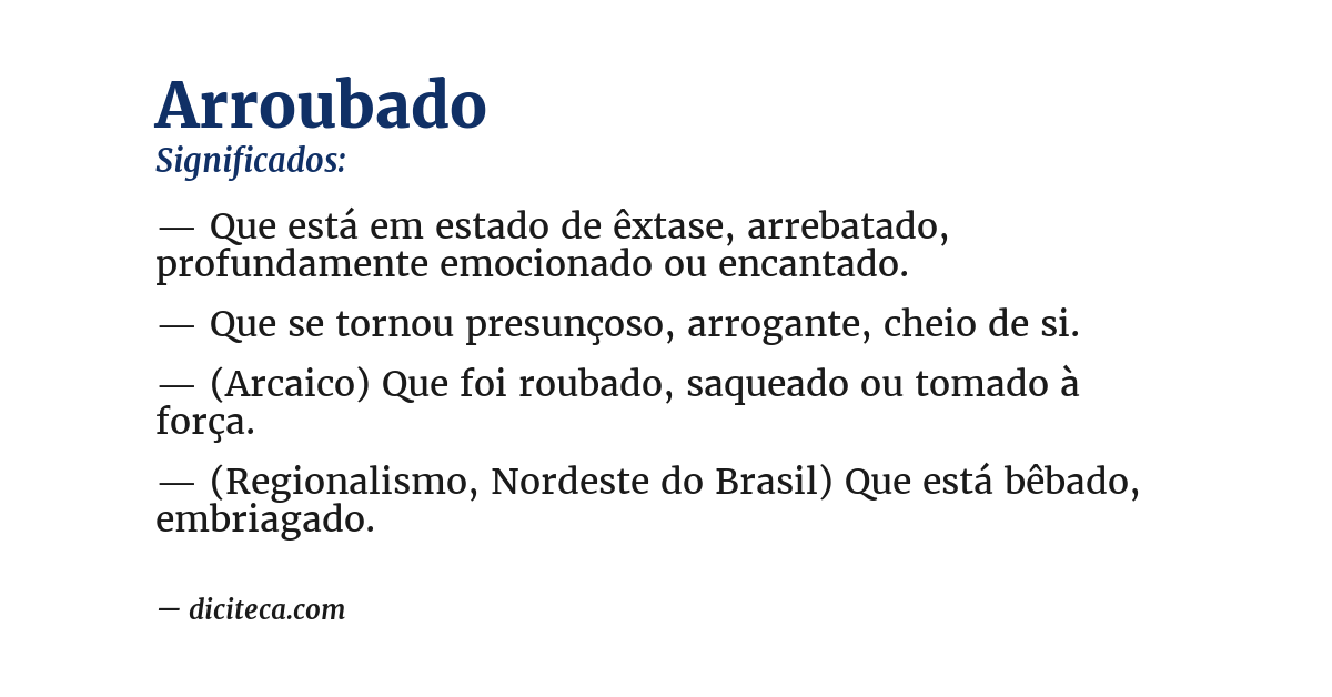 Significado de arroubado