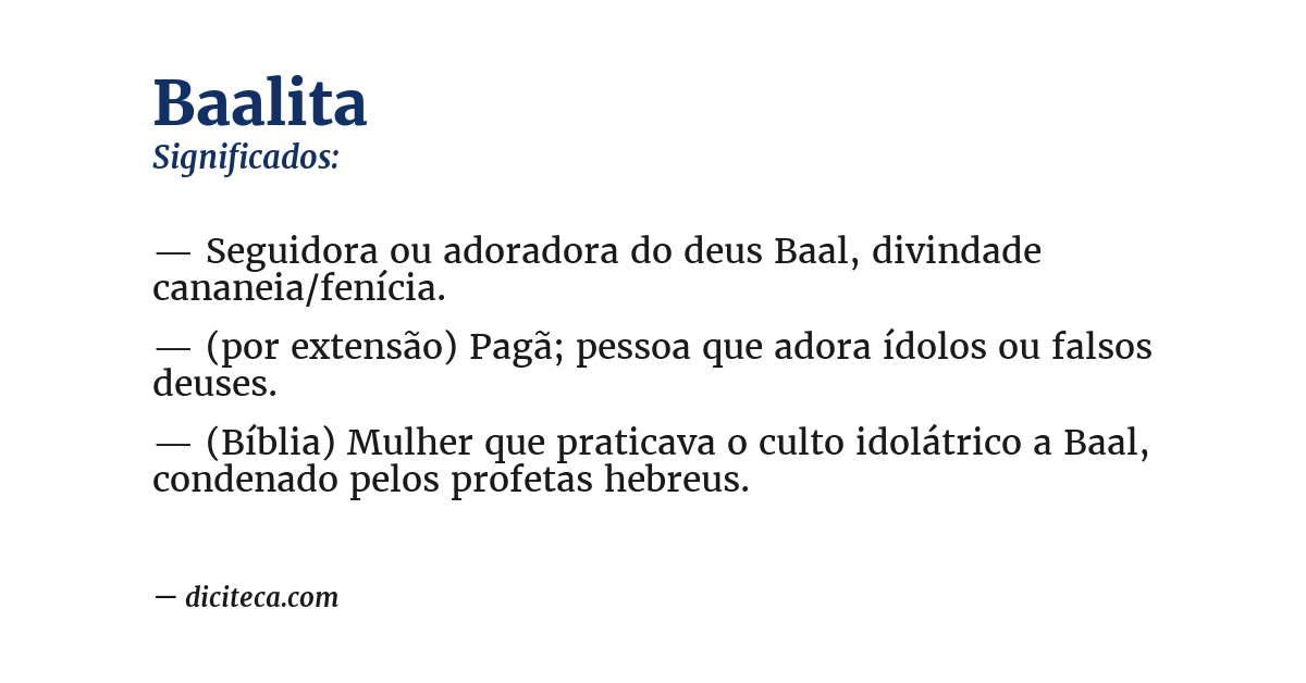 Significado de baalita