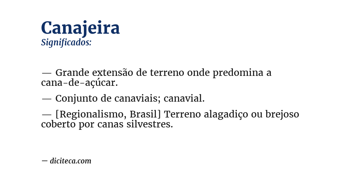 Significado de canajeira