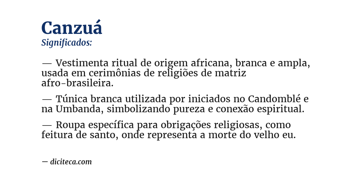 Significado de canzuá