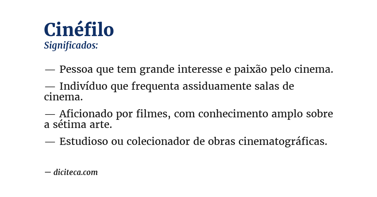 Significado de cinéfilo