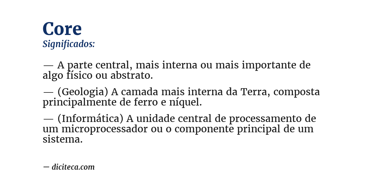 Significado de core