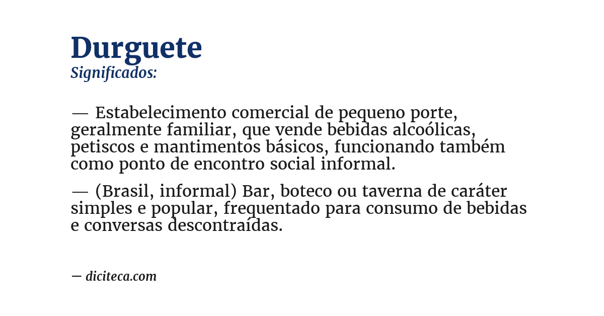 Significado de durguete