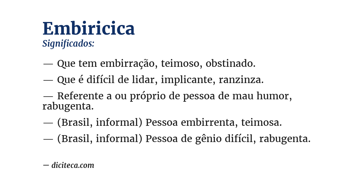 Significado de embiricica