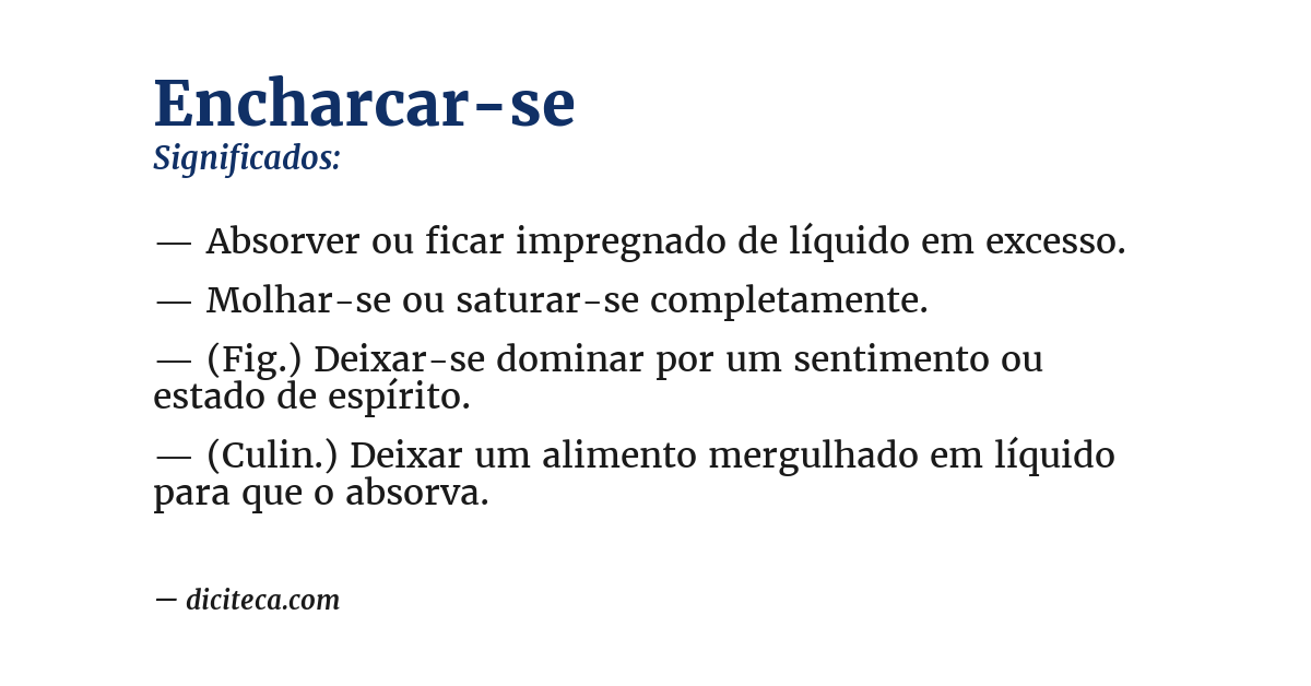 Significado de encharcar-se