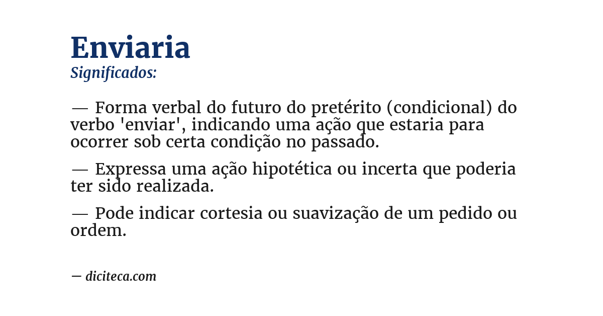 Significado de enviaria
