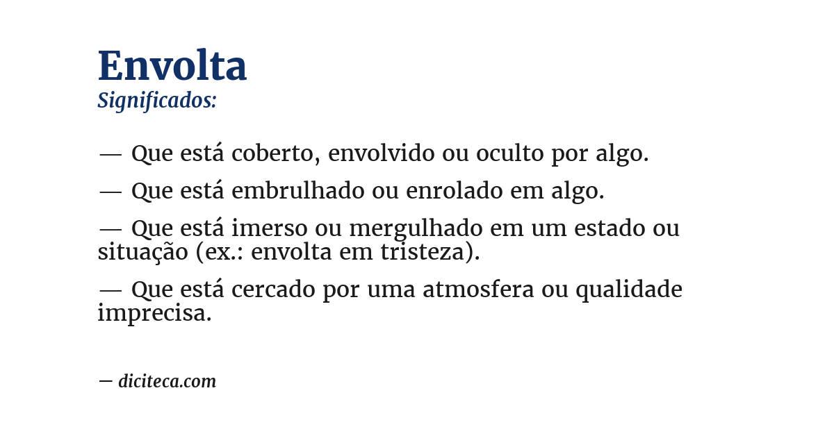 Significado de envolta