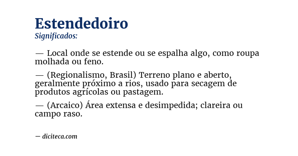 Significado de estendedoiro