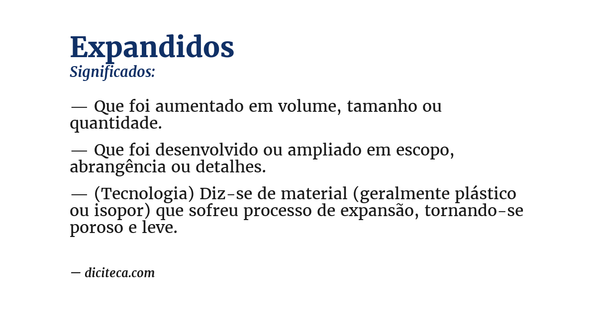 Significado de expandidos