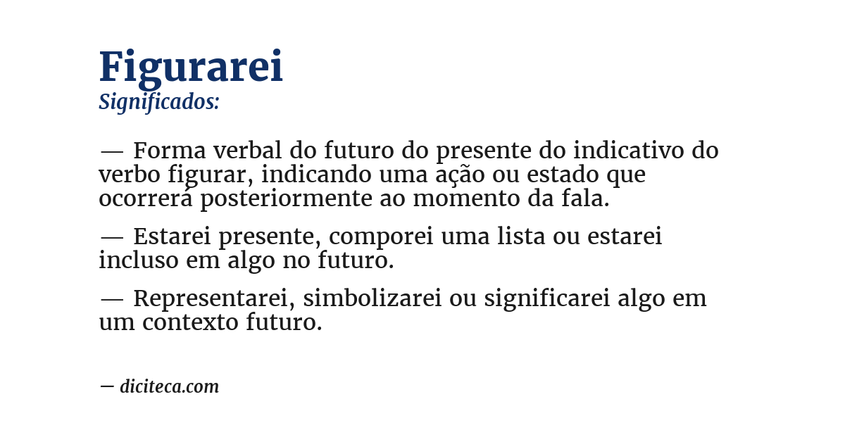 Significado de figurarei