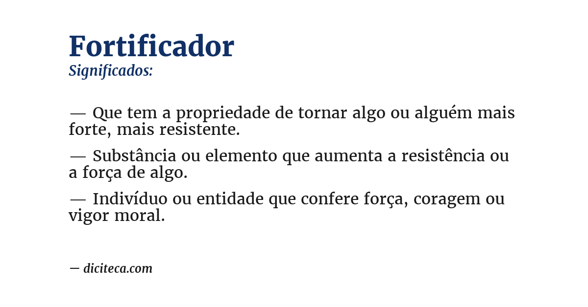 Significado de fortificador