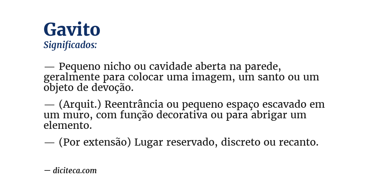 Significado de gavito