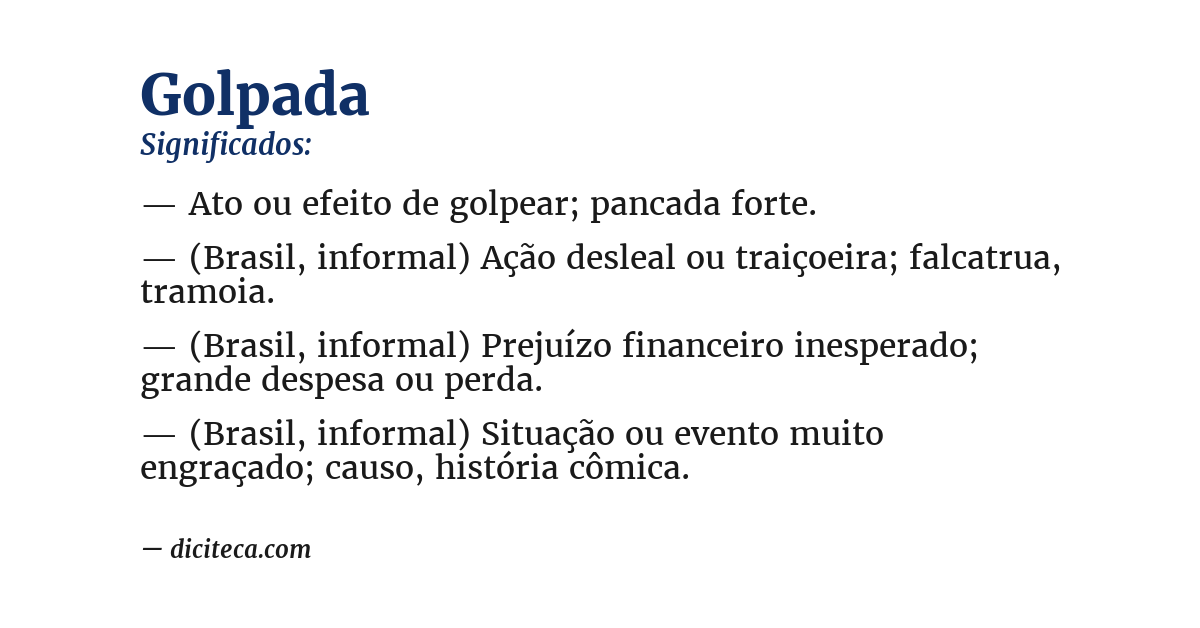 Significado de golpada