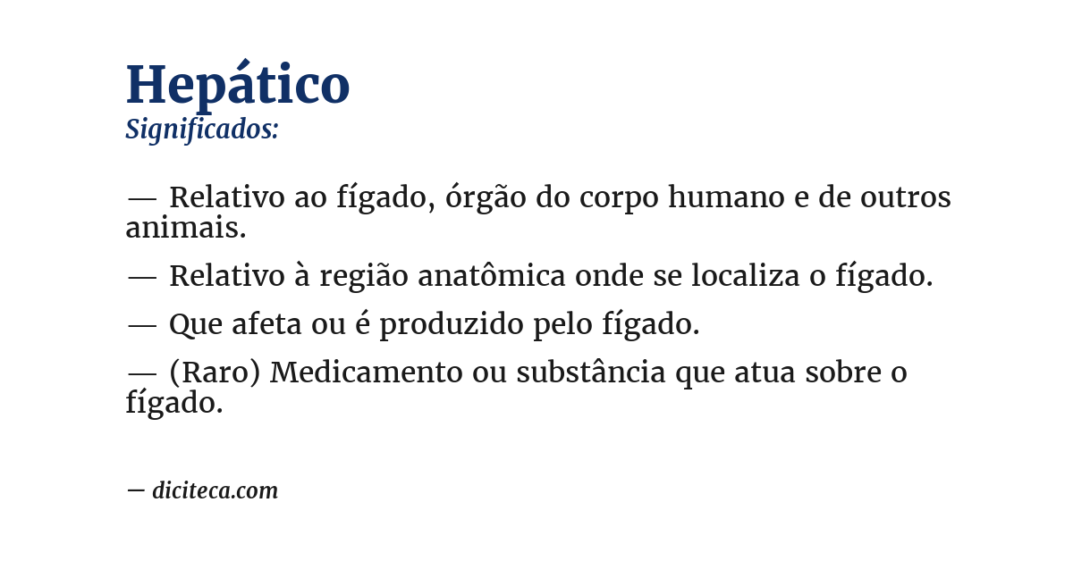 Significado de hepático