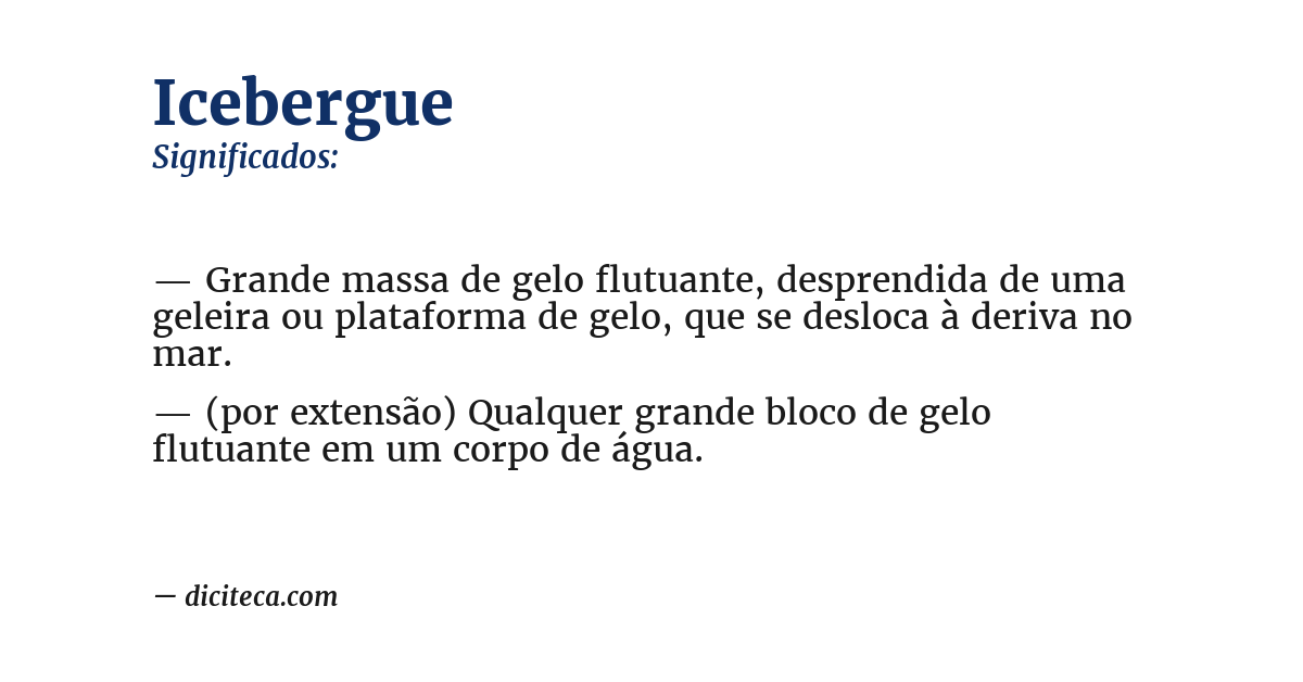 Significado de icebergue