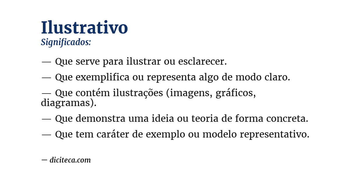 Significado de ilustrativo