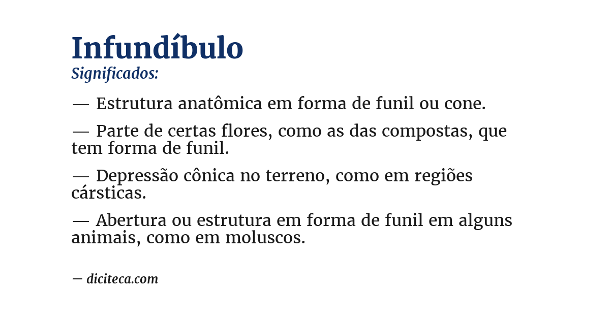 Significado de infundíbulo