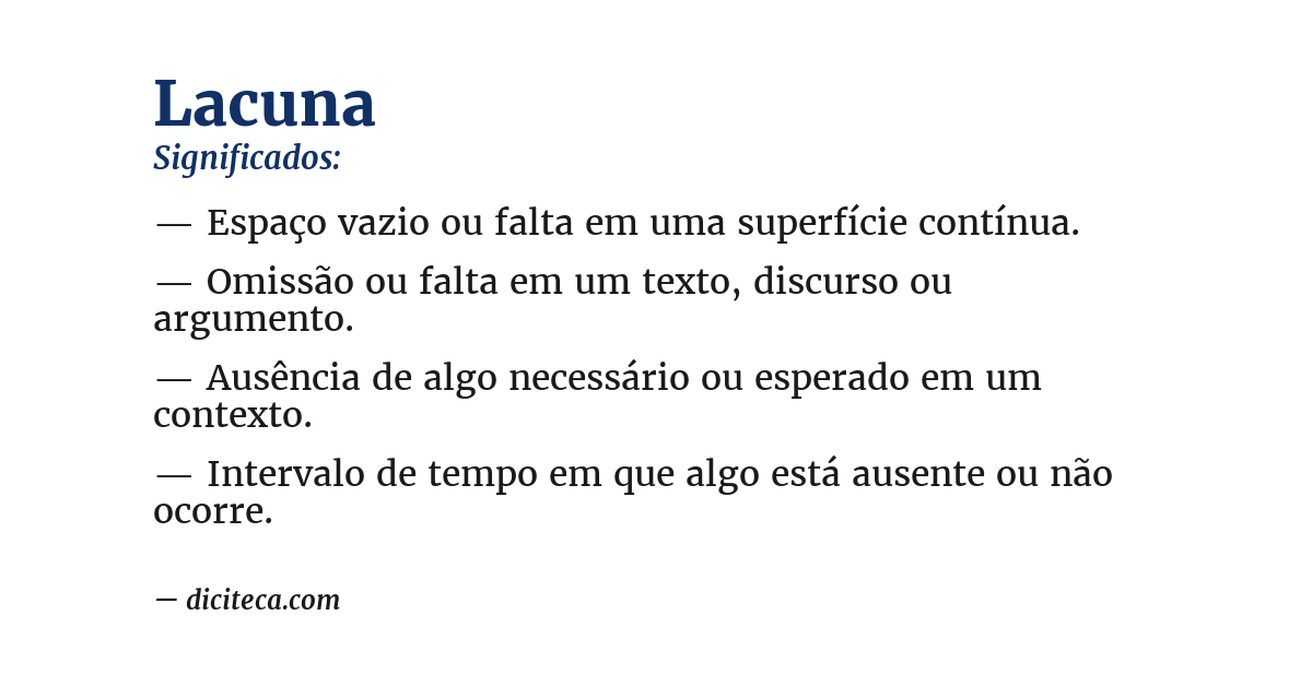 Significado de lacuna