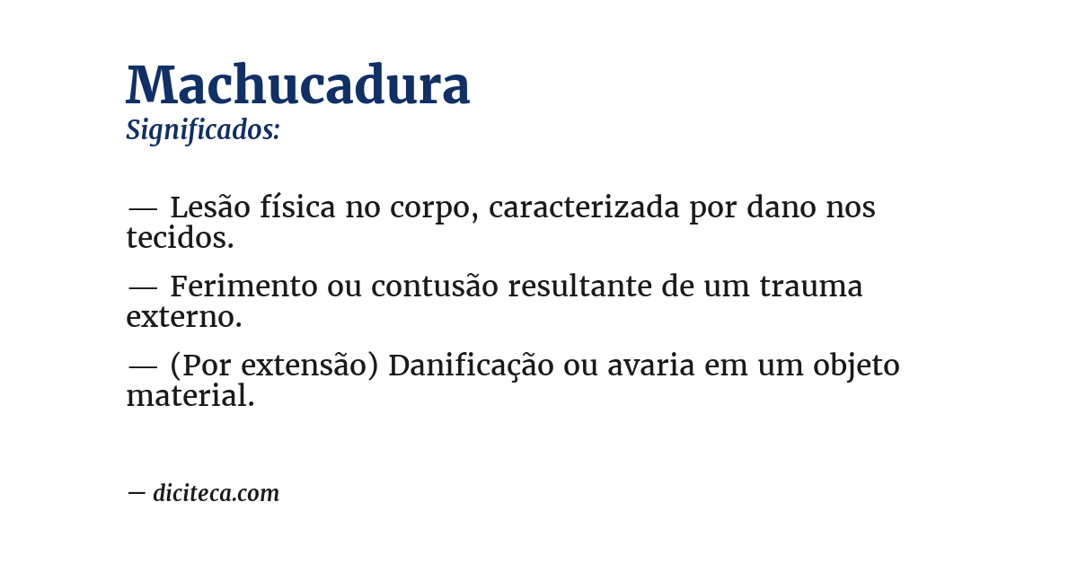 Significado de machucadura