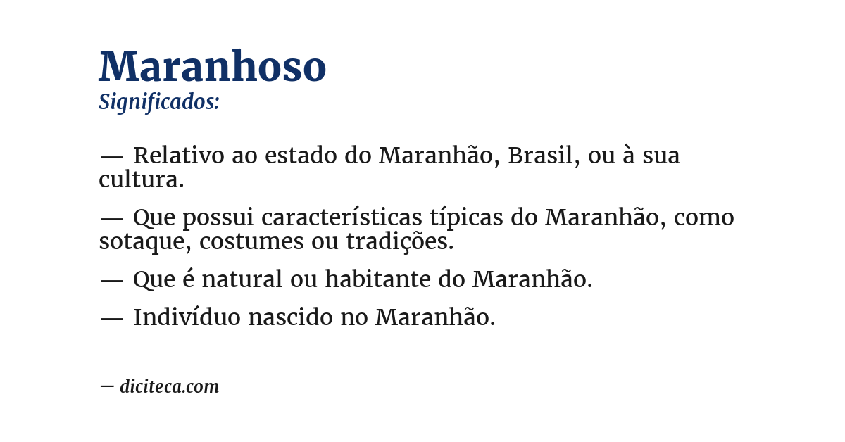 Significado de maranhoso