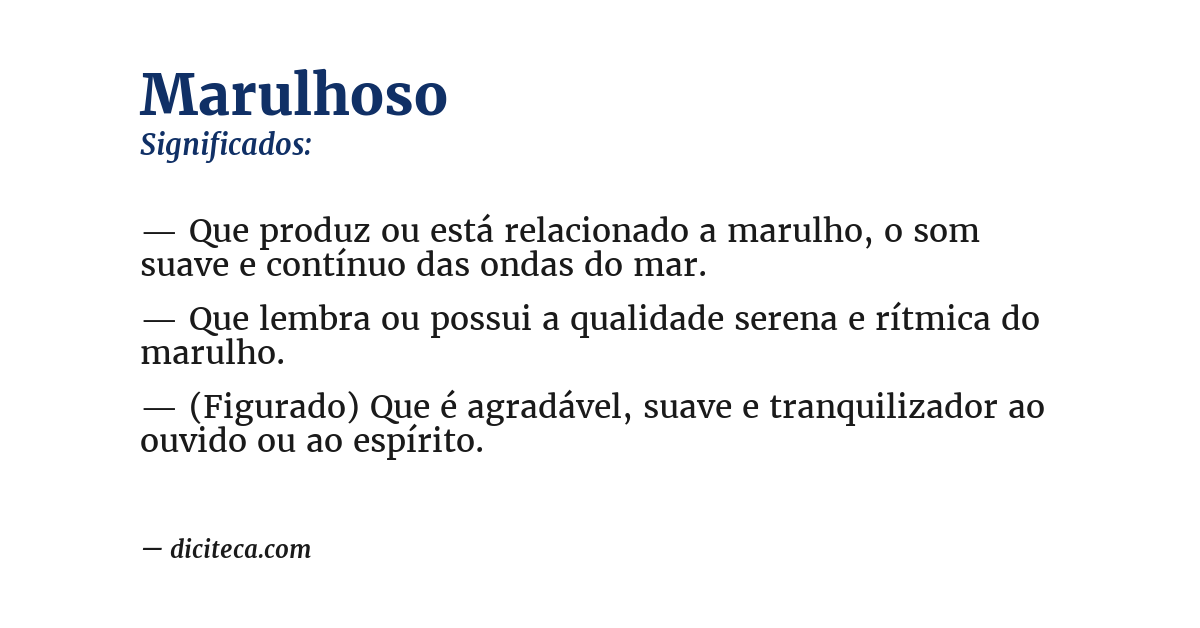 Significado de marulhoso