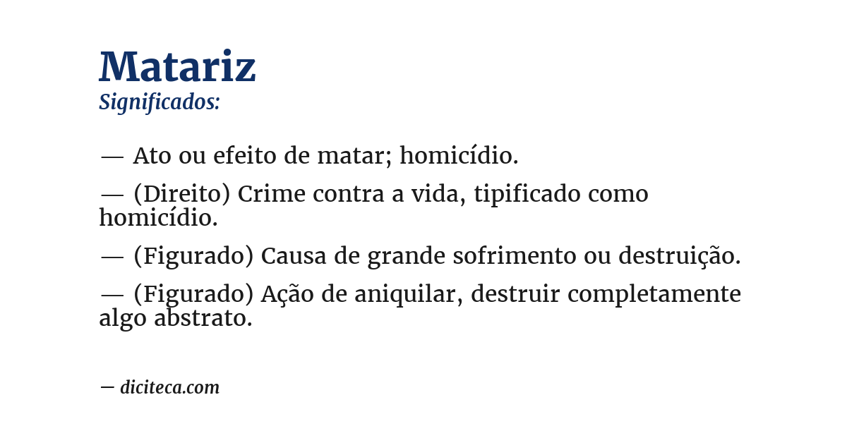 Significado de matariz