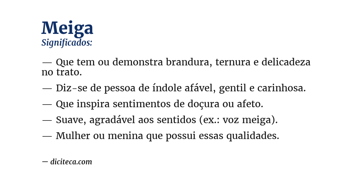 Significado de meiga