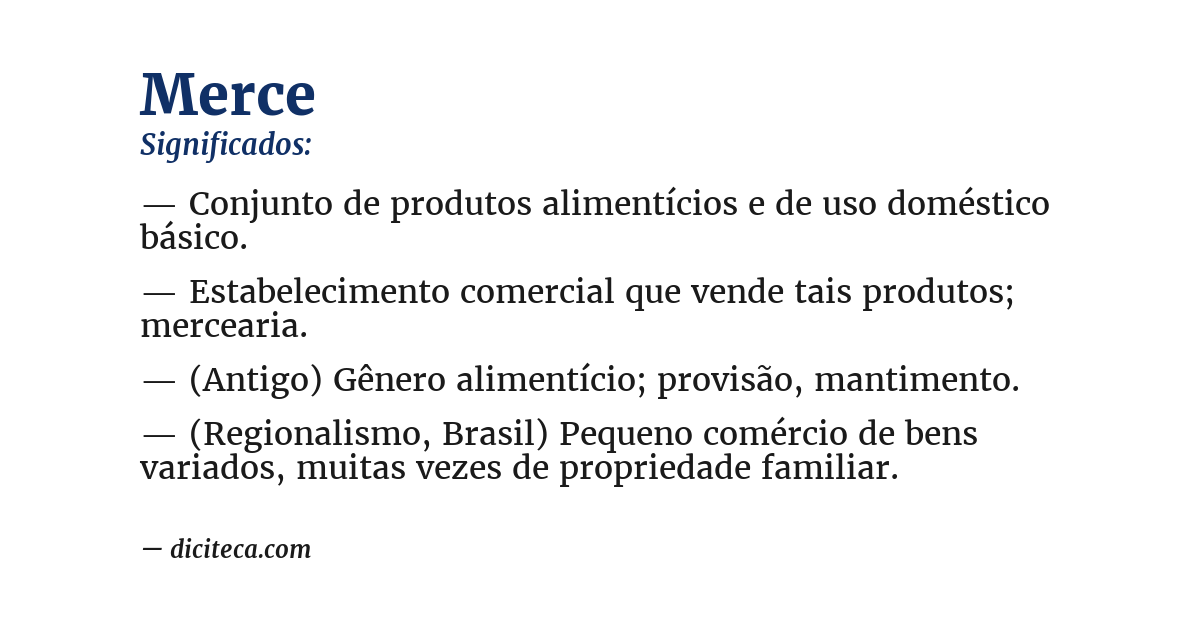Significado de merce