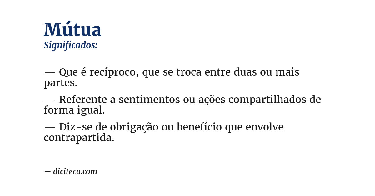 Significado de mútua