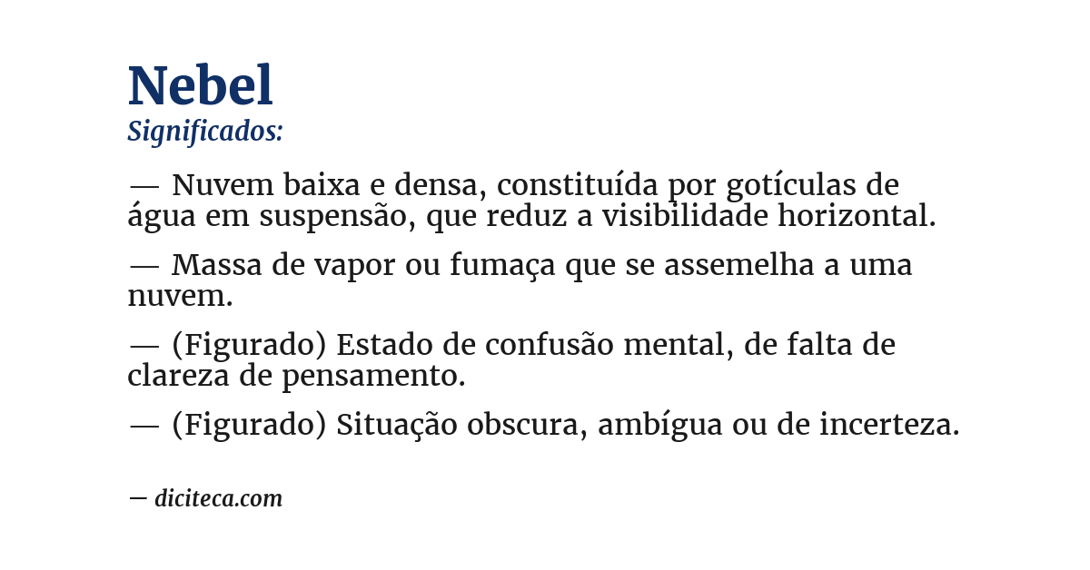 Significado de nebel