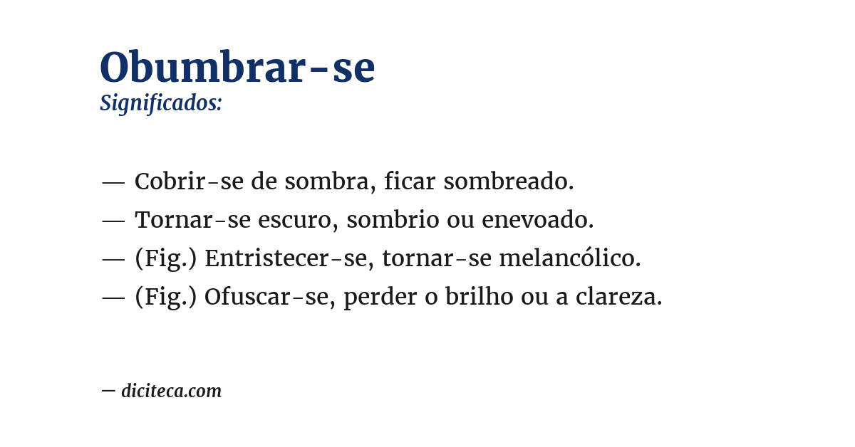 Significado de obumbrar-se