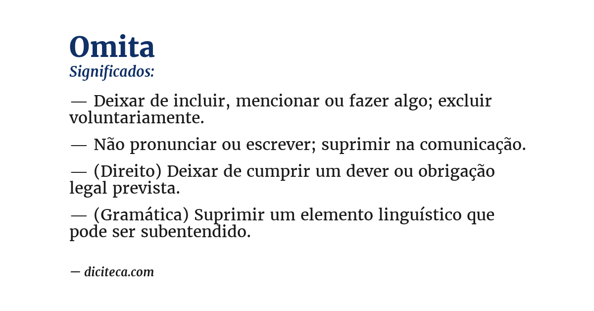 Significado de omita