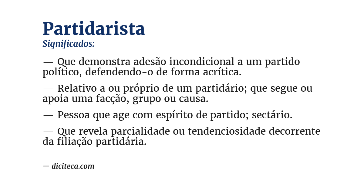 Significado de partidarista