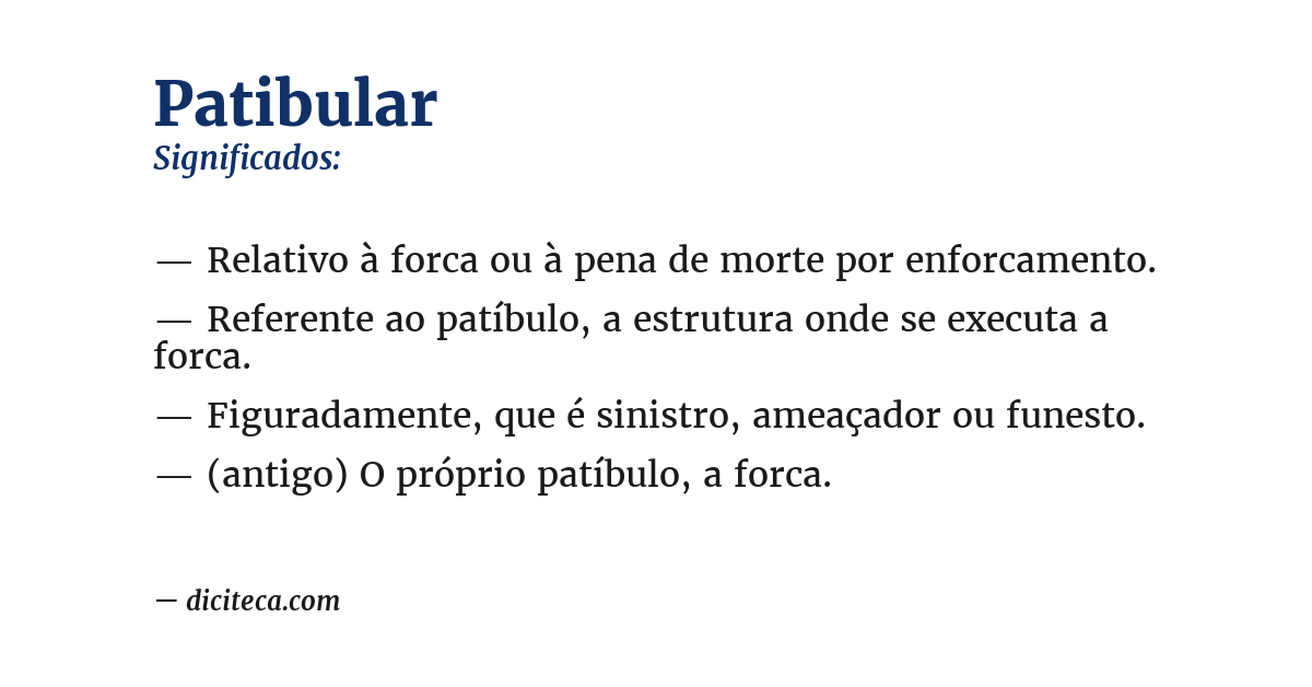 Significado de patibular