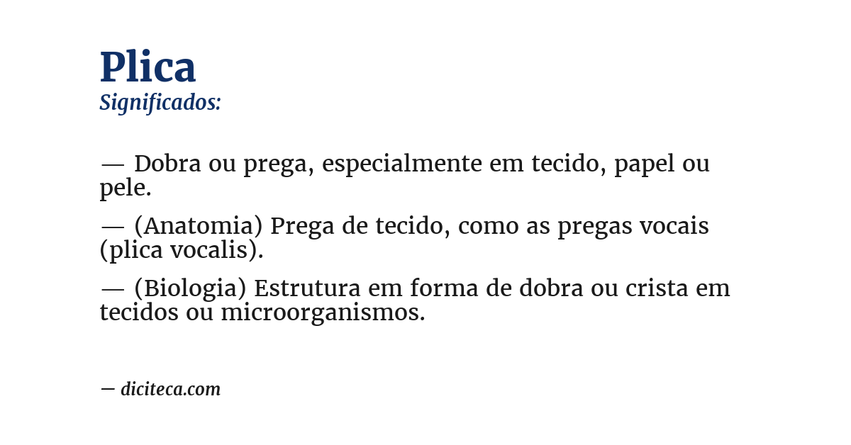 Significado de plica
