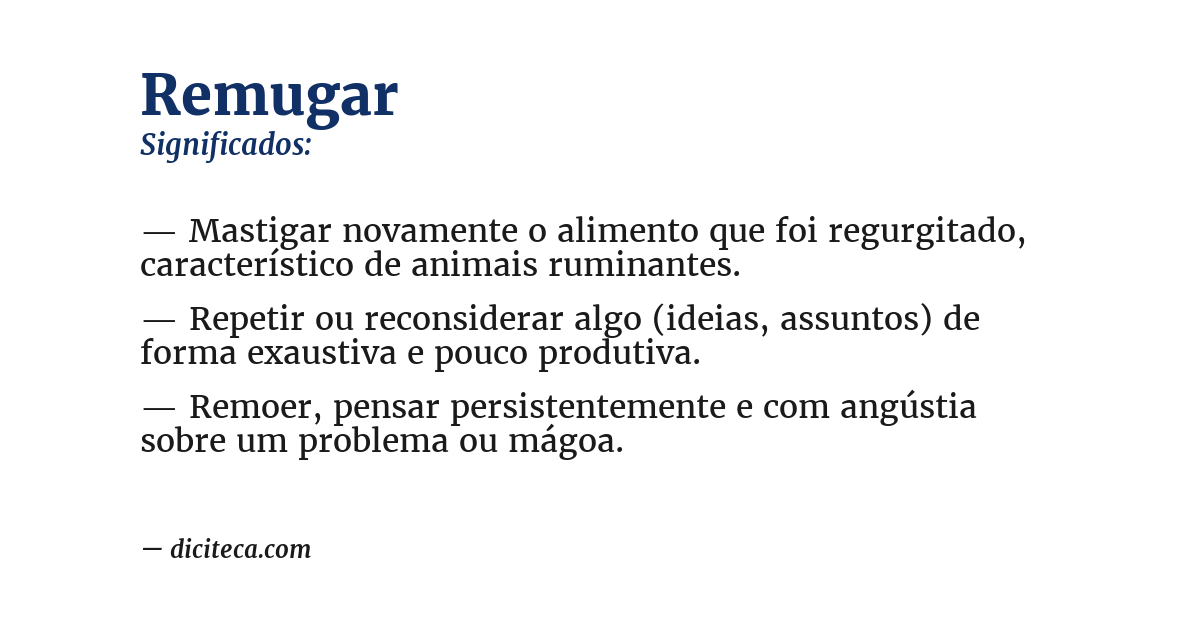 Significado de remugar