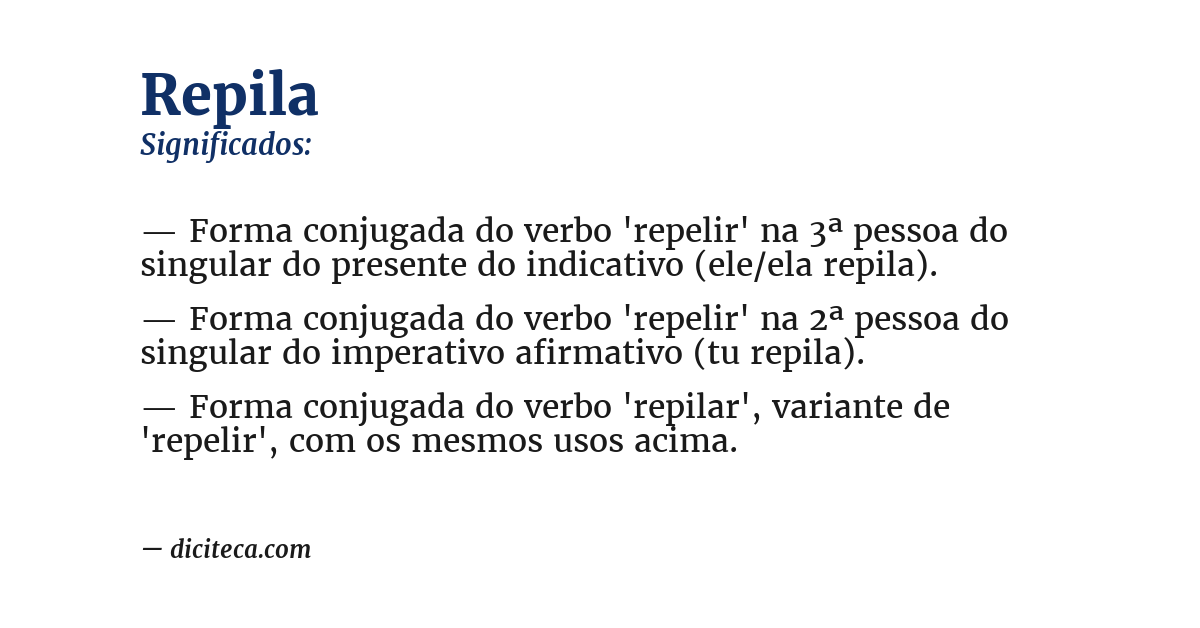 Significado de repila