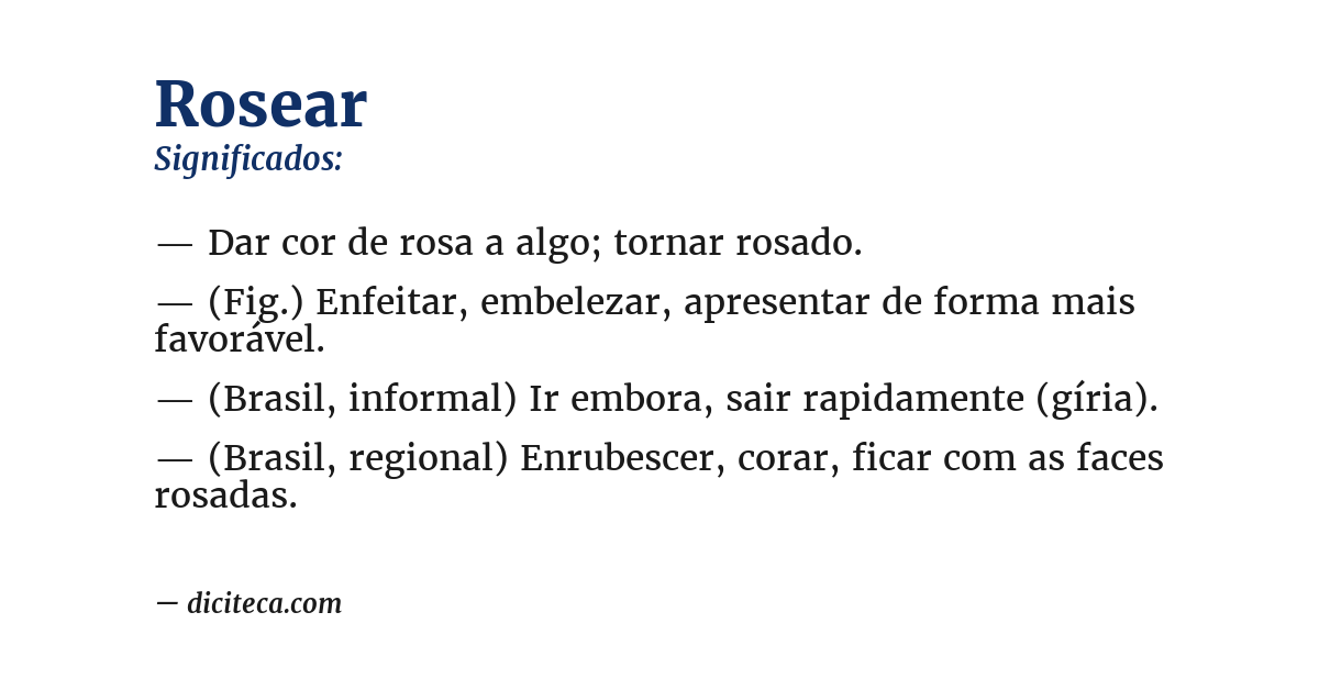 Significado de rosear
