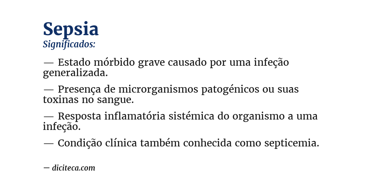 Significado de sepsia