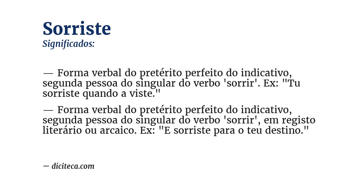 Significado de sorriste